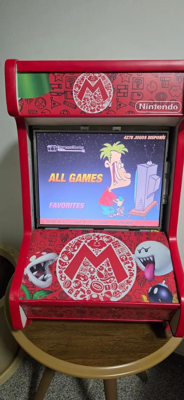 Fliperama com 4278 jogos