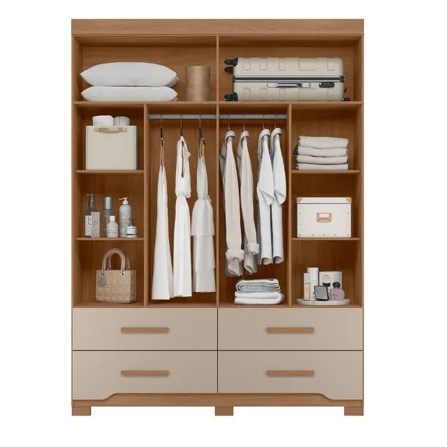 Guarda Roupas 4 Portas e 4 Gavetas Miami - Foto 4