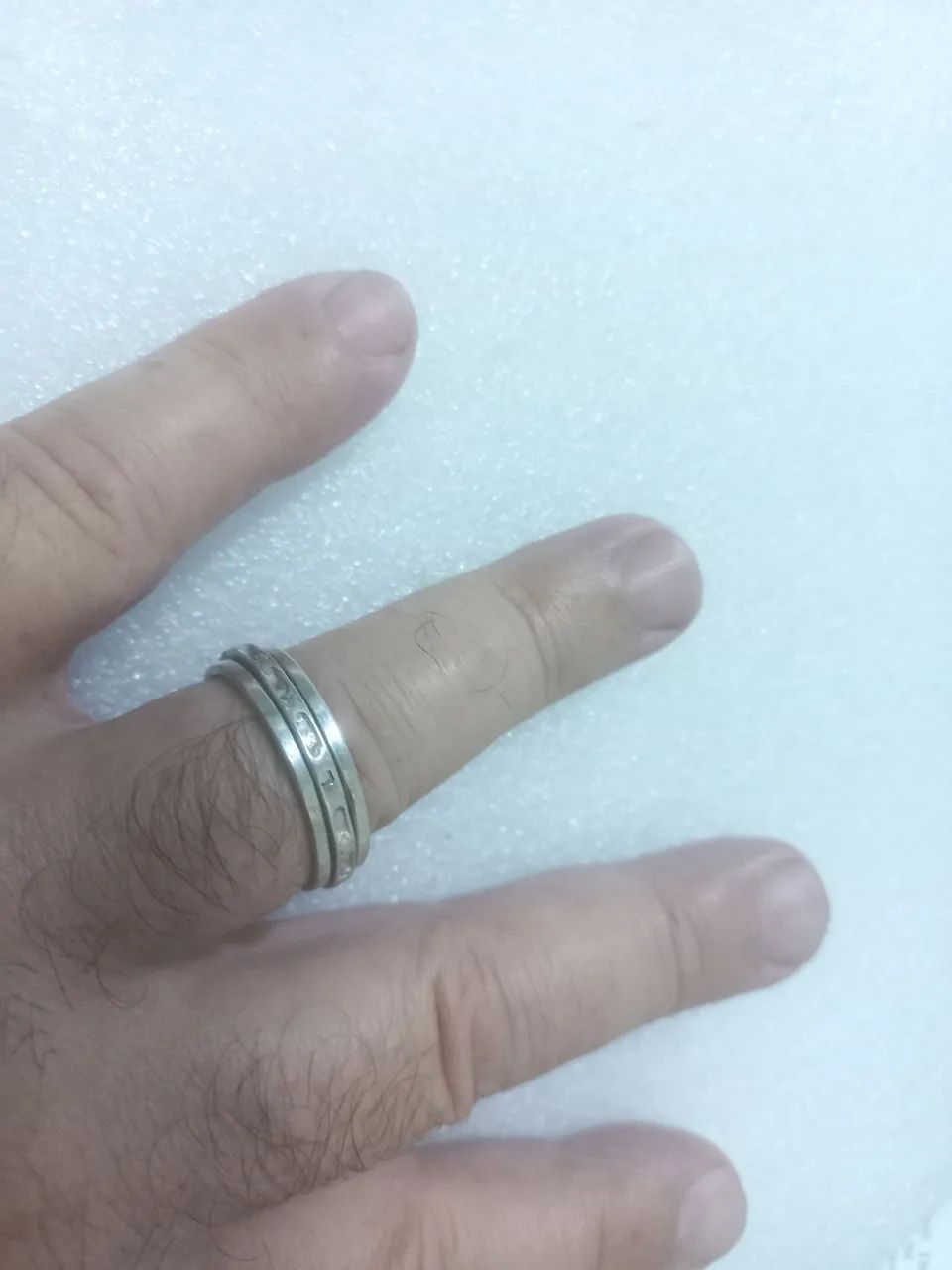 Aliança saturno em prata de lei  - Foto 2
