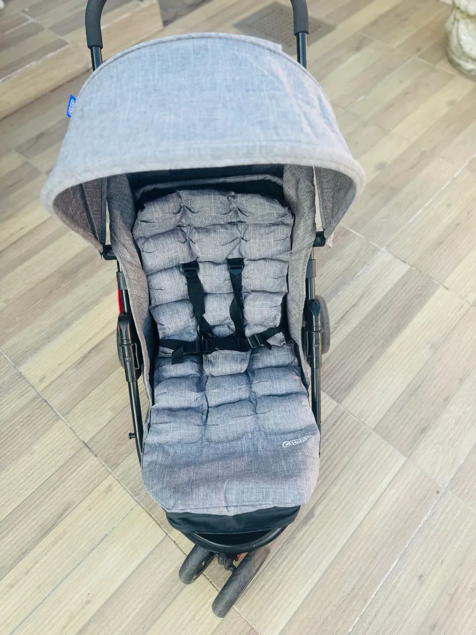 Cosco Kids, Carrinho de Bebê Toffy, Cinza Mescla - Foto 2