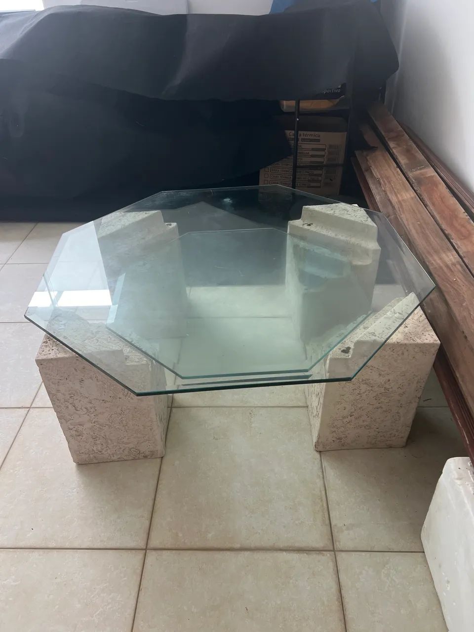 Mesa de centro base pedra - Foto 5