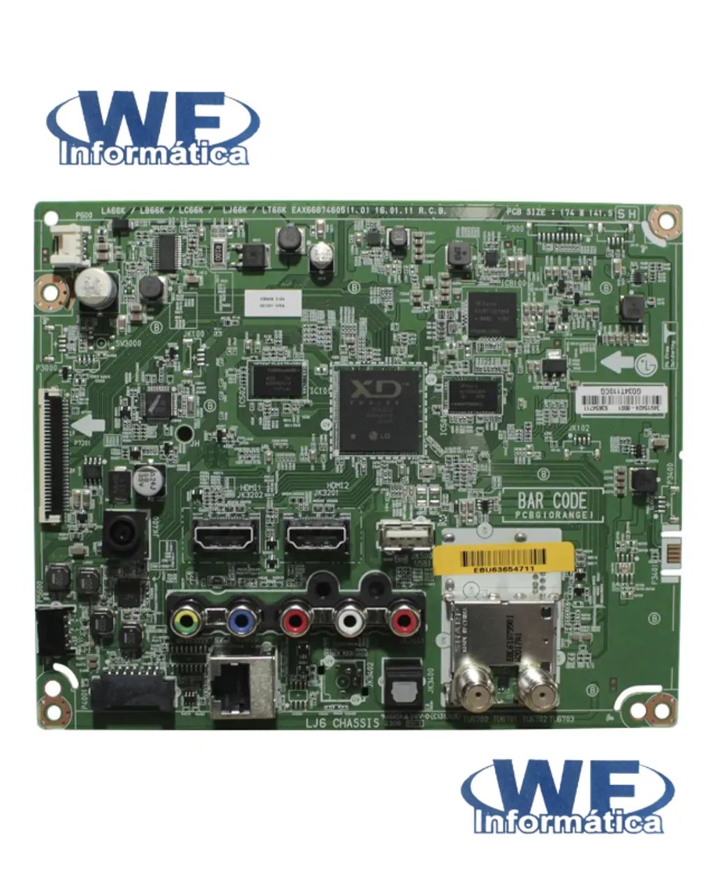 PLACA PRINCIPAL TV LG 32LH570B 