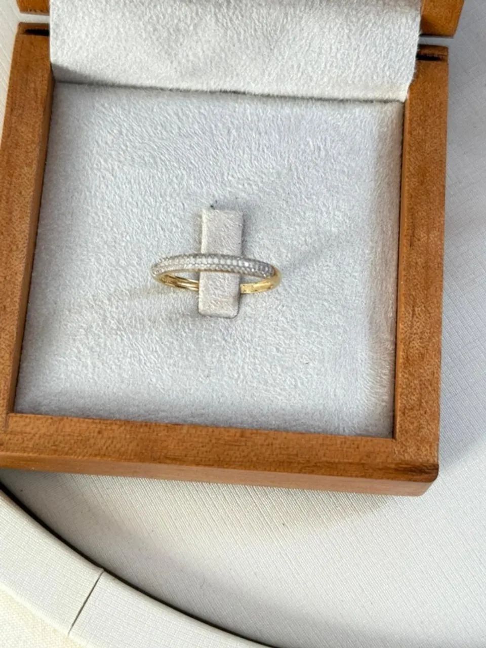 Meia Aliança em Ouro 18k - Foto 3