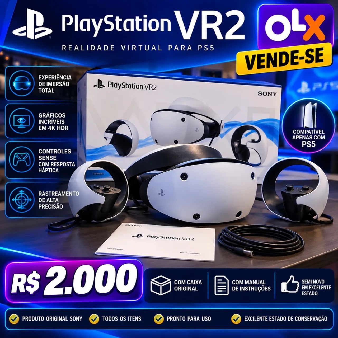 Vendo PSVR 2 do Playstation 5 