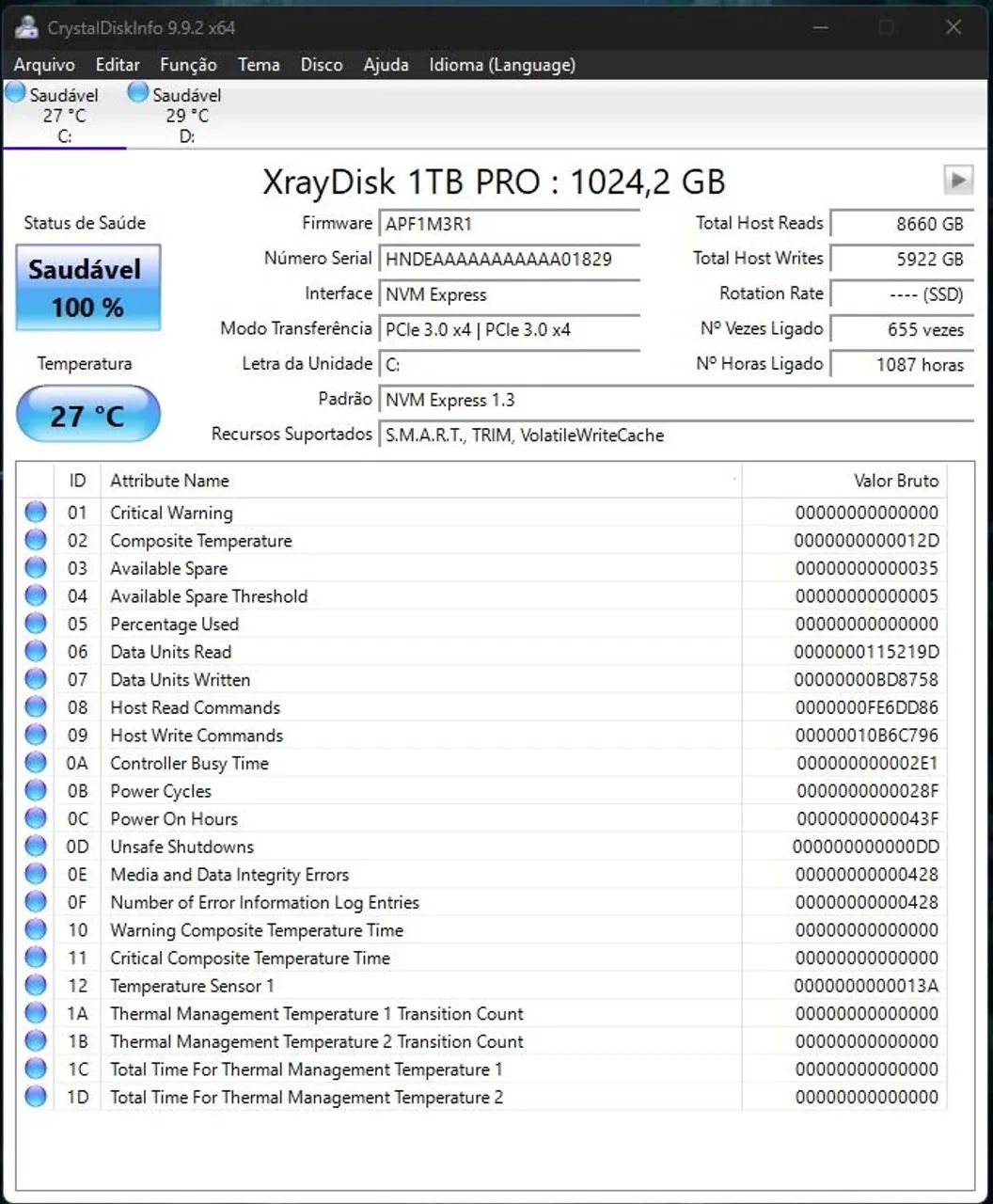 SSD NVMe 1TB XrayDisk PRO - Foto 2
