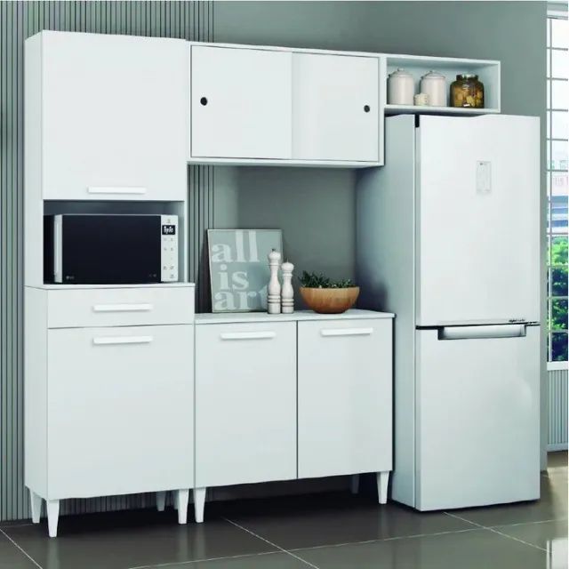 Armário de Cozinha Isabelle Compacta com 06 Portas 01 Gaveta  - Foto 2