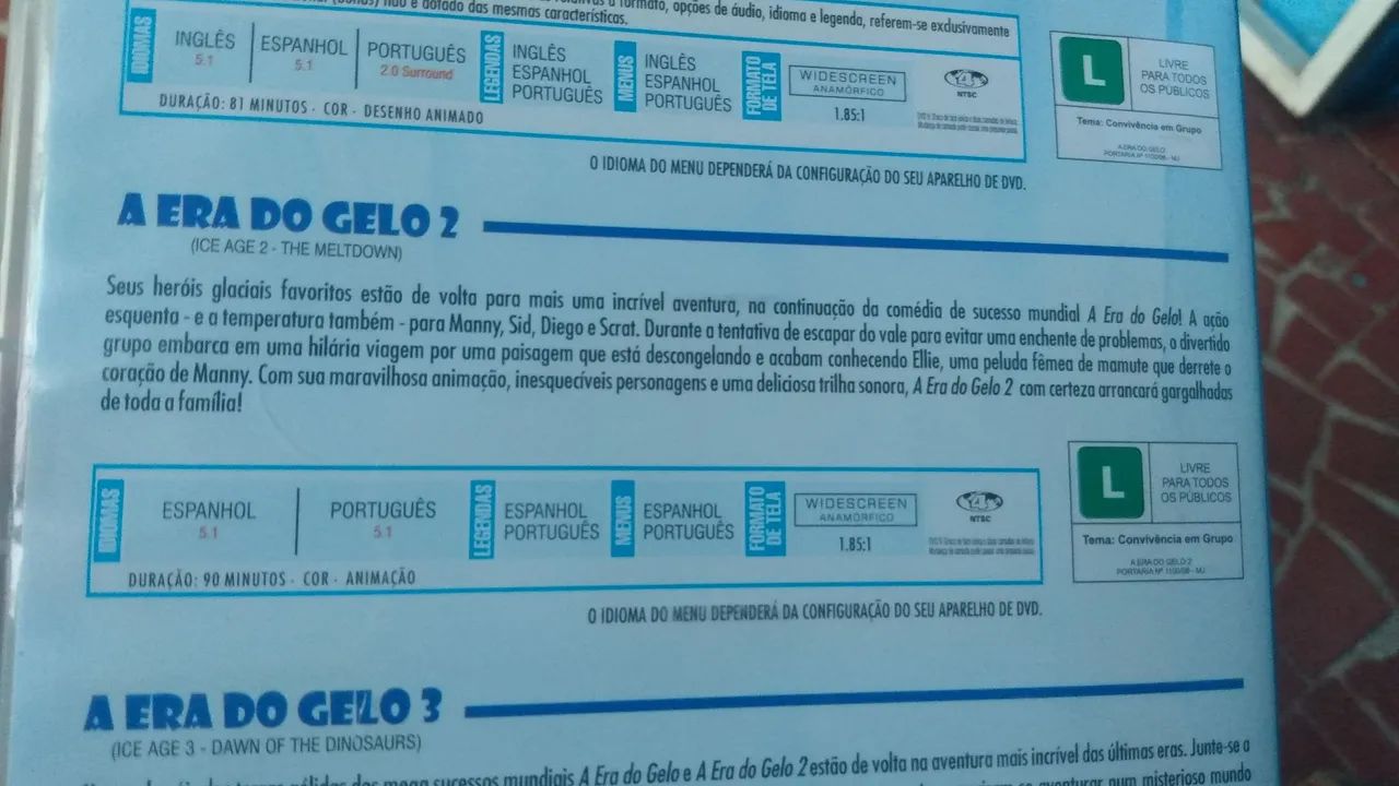 Box dvd original trilogia a era do gelo 1/2/3. - Foto 5