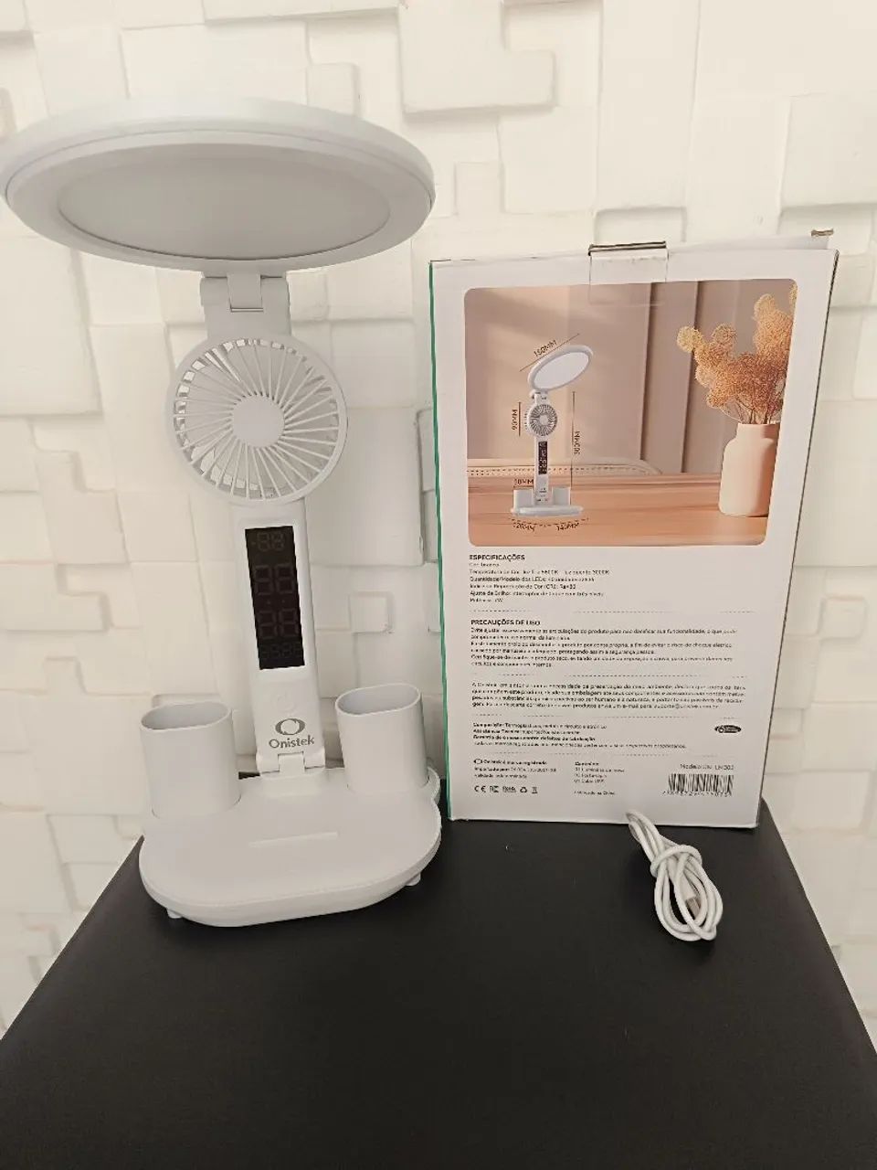 Luminária de mesa com ventilador  - Foto 2