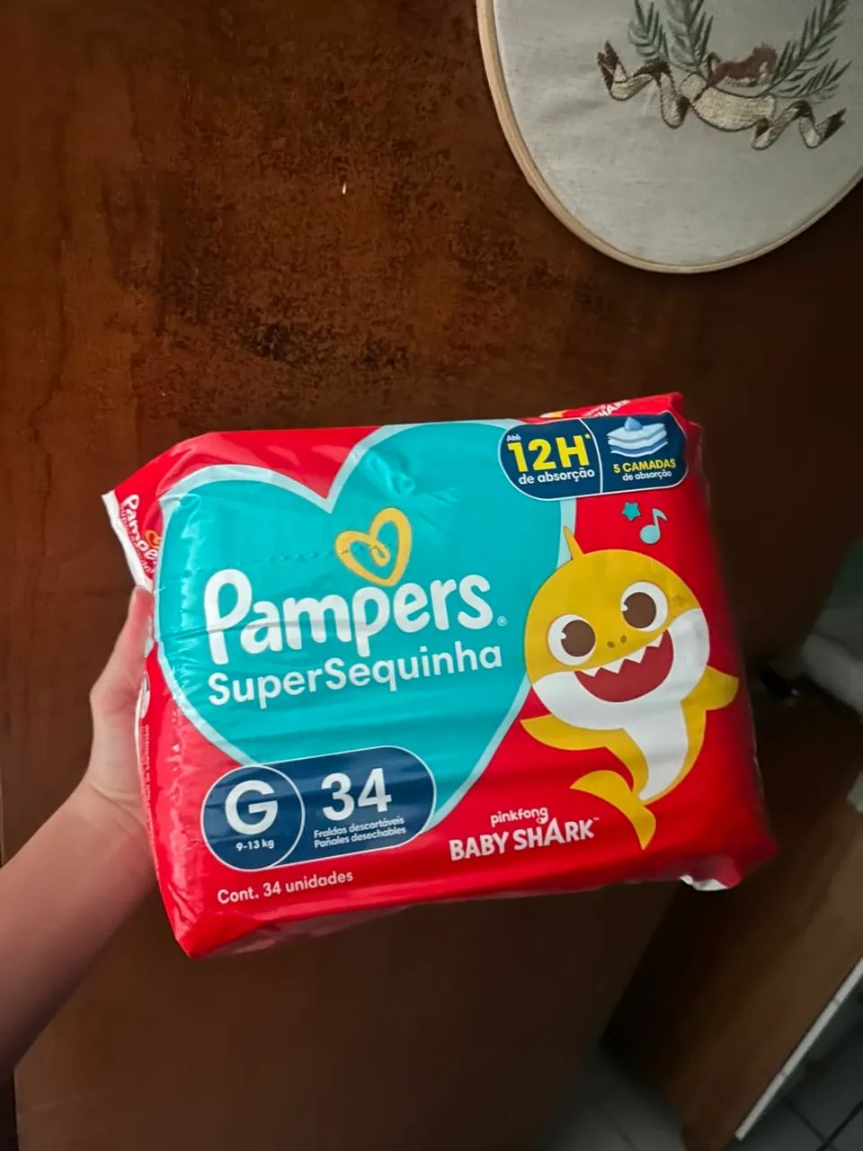 FRALDA PAMPERS SUPER SEQUINHA 