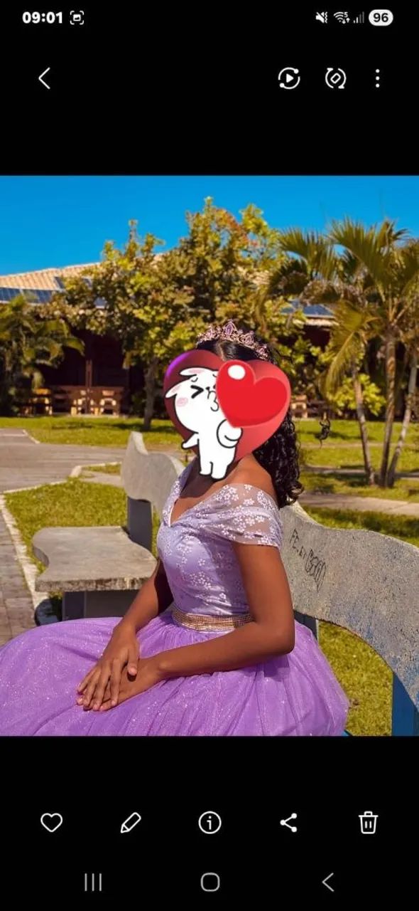 Vestido para Debutante lilás usado so uma vez  - Foto 5