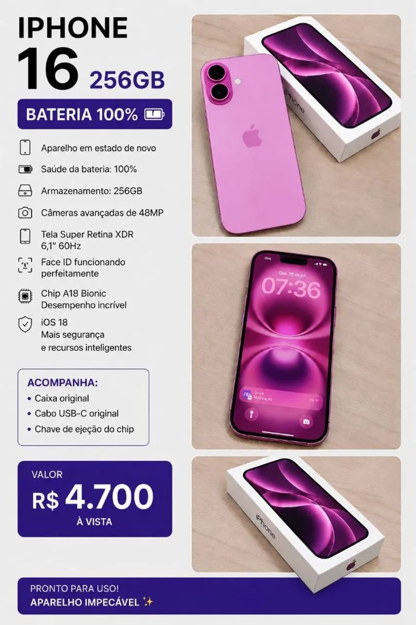 iPhone 16 256 gb Rosa