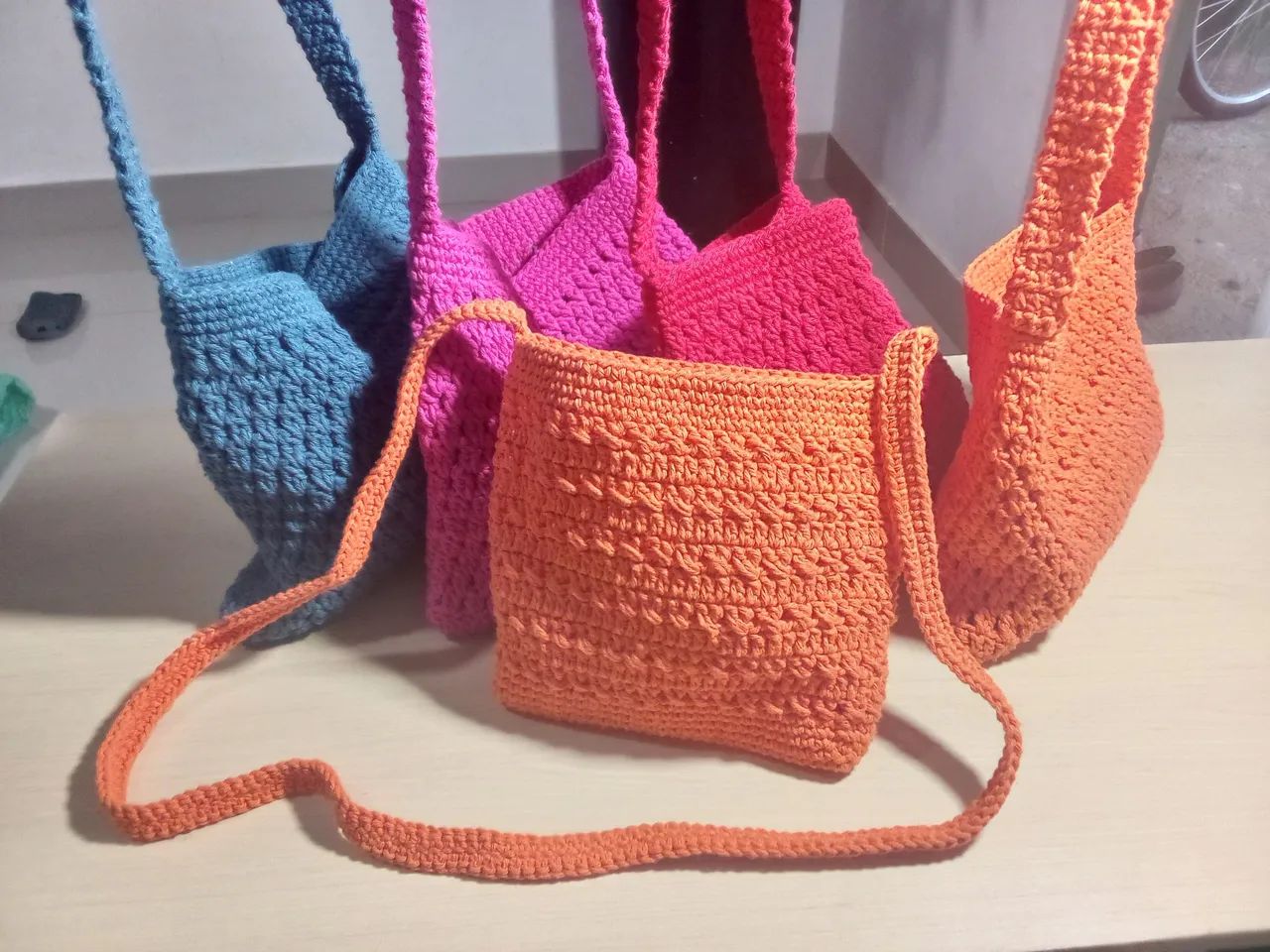 Bolsa De crochê feito a mão 