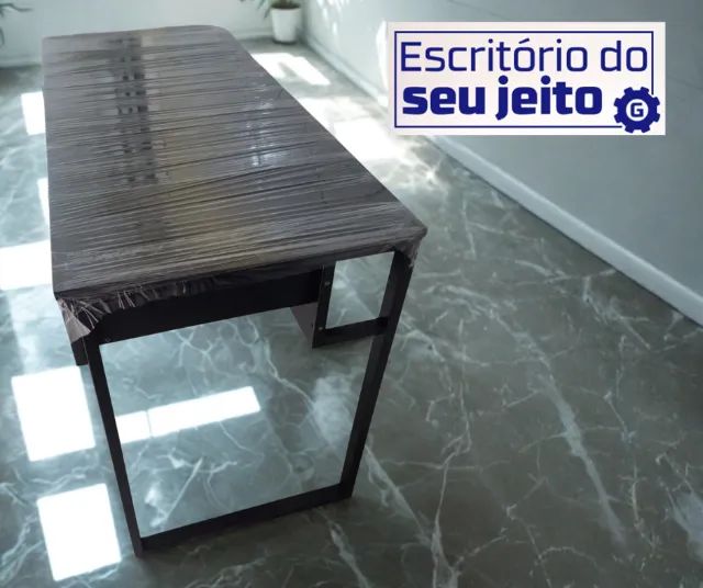 Mesa de Escritório 1,1m REFORÇADA Multiuso para Computador Notebook Estudo GAMER Birô NOVA - Foto 2