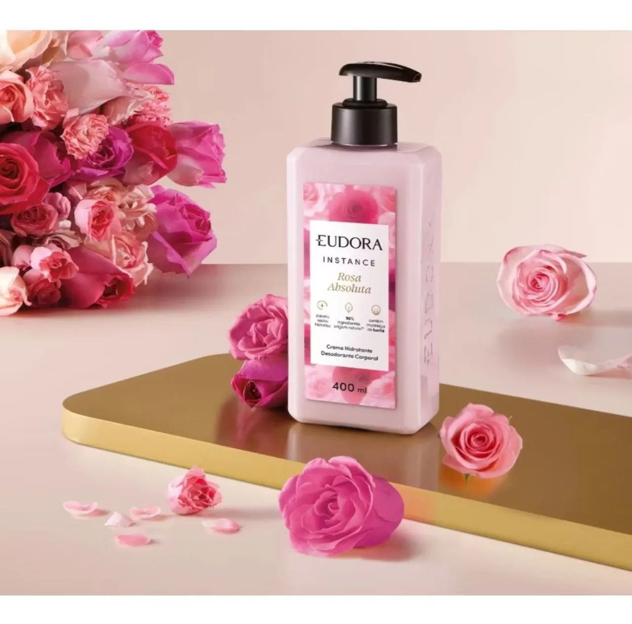 Creme Hidratante Desodorante Corporal Instance Rosa Absoluta 400Ml - Foto 4