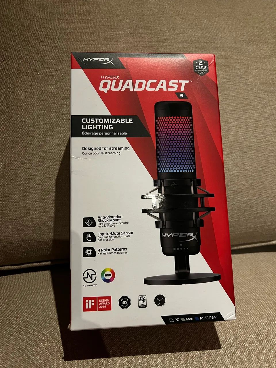 Microfone hyperx RGB - Foto 2