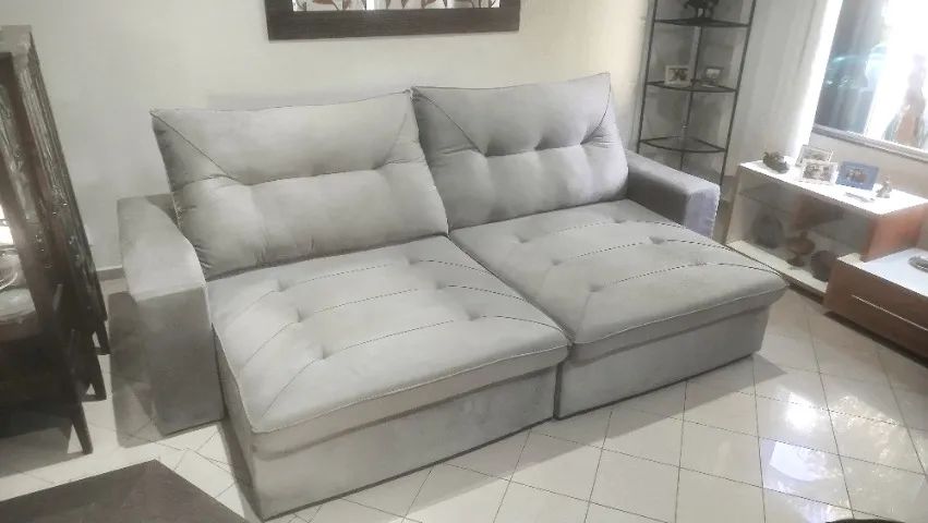 Sofá 4 Lugares Retrátil e Reclinável com Molas Ensacadas de Alta Qualidade  - Foto 3