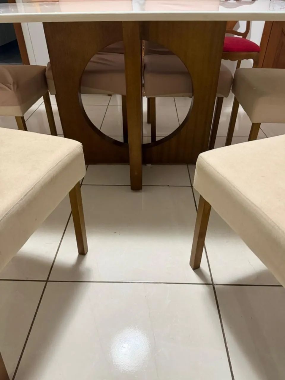 Mesa de jantar MDF/Vidro com 6 cadeiras - Foto 5