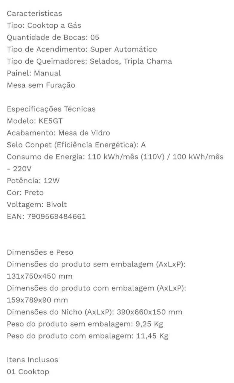 Fogão cooktop Eletrolux  - Foto 4