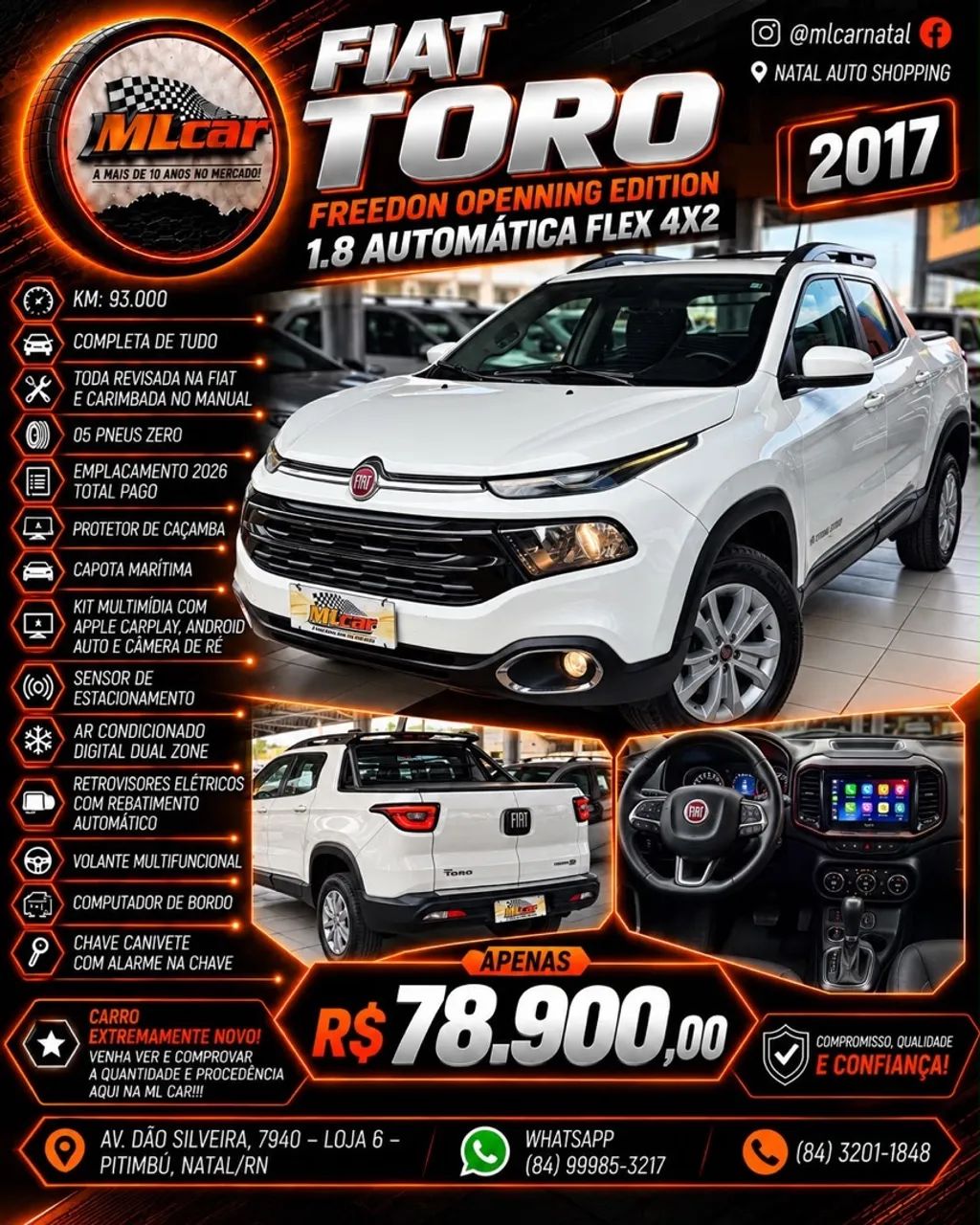 Fiat Toro Toro Opening Edition 1.8 16V Flex Aut. 2017
