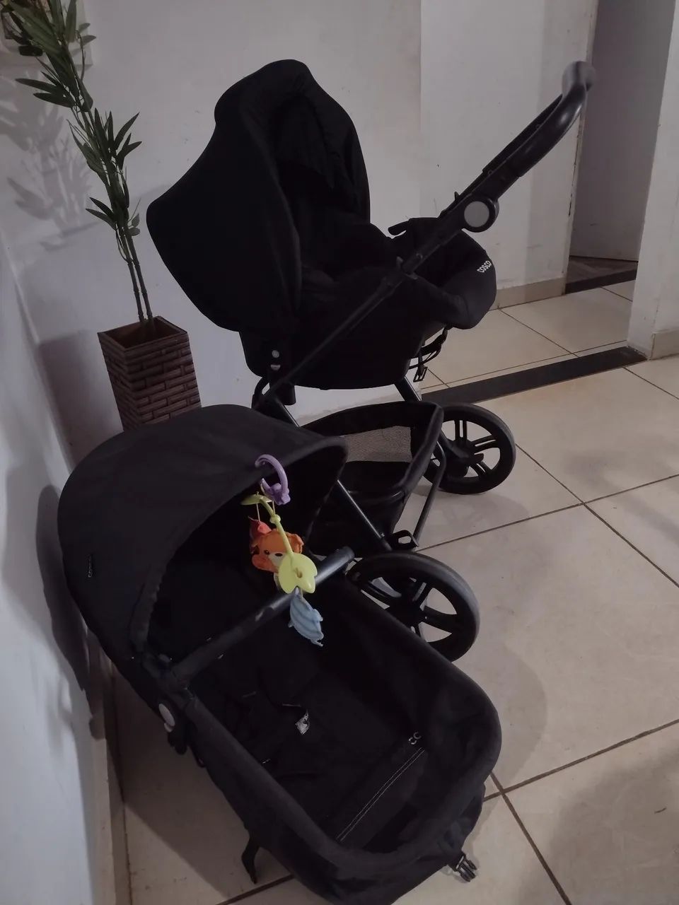 Carrinho moisés com bebê conforto  - Foto 5