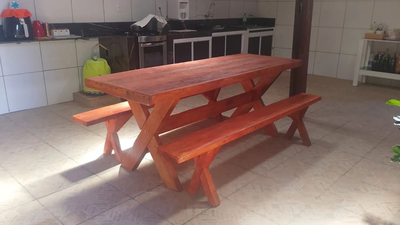 Mesa Rústica Colonial Ivernizada  - Foto 2