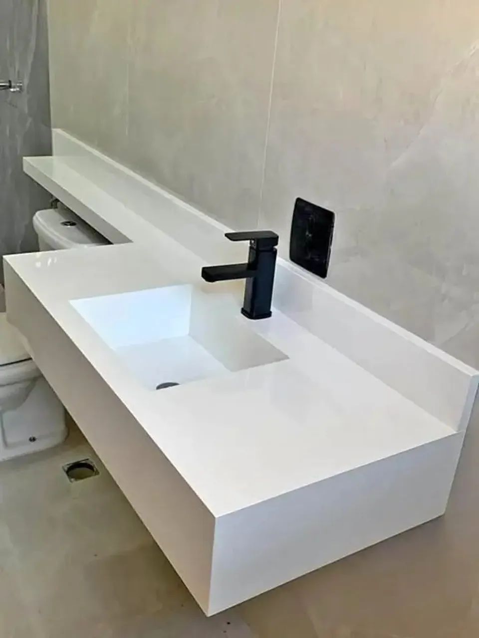 Pia com extensão sobre o vaso  - Foto 3