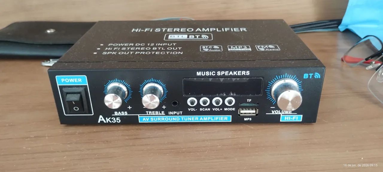 Amplificador bluetooth e caixa de som Panasonic de 800w - Foto 3