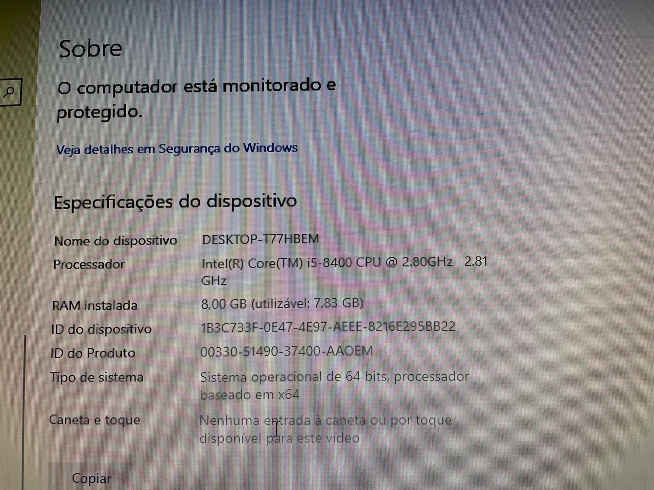Computador Intel Core i5 8ª Geração - 8GB RAM - Foto 3
