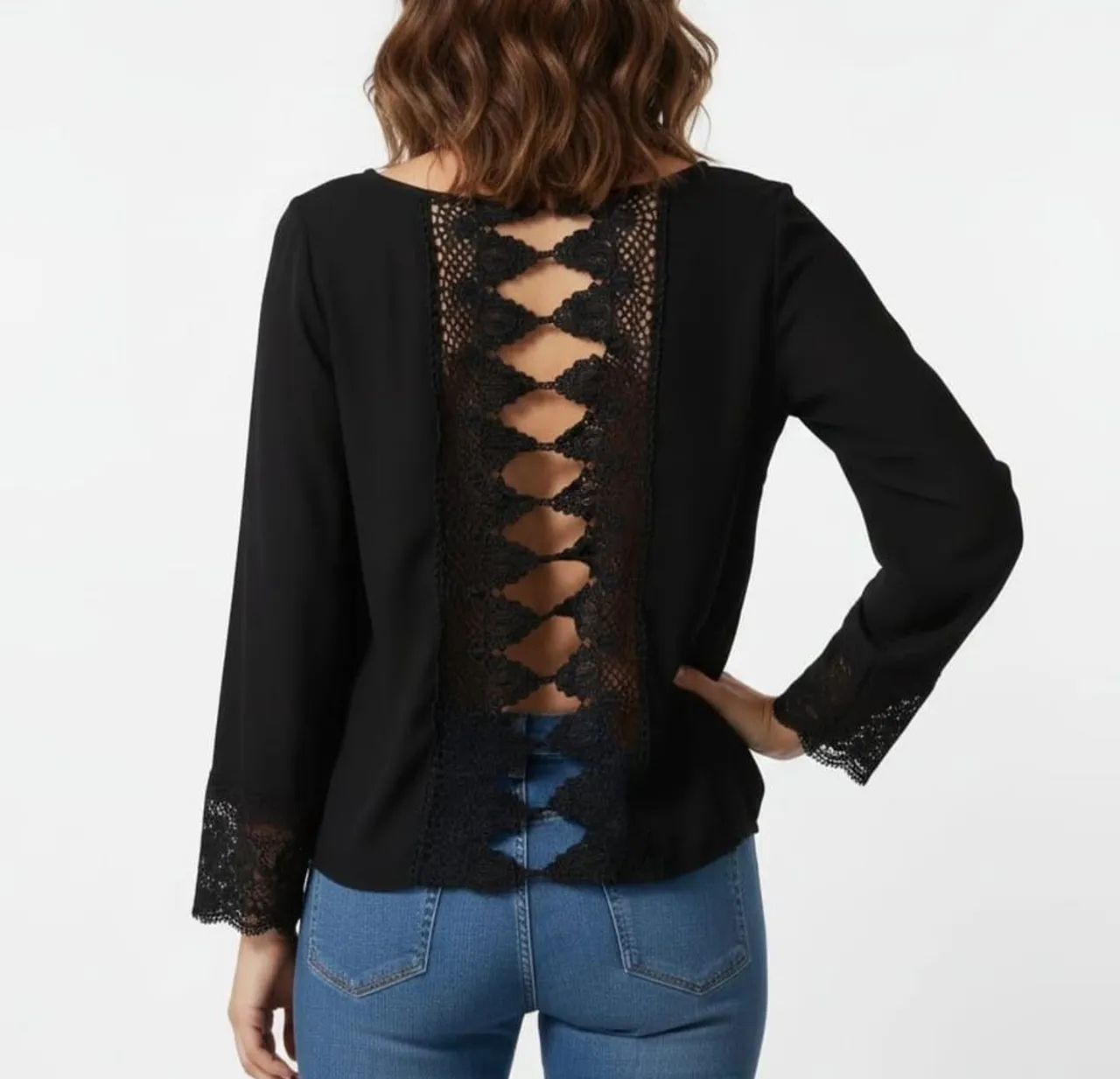 Blusa de manga elegante