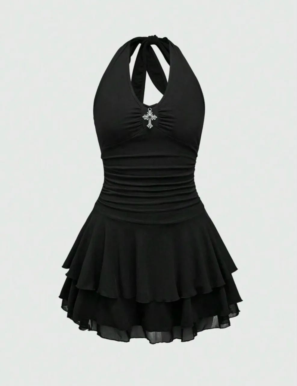 Vestido preto gótico M shein - Foto 2