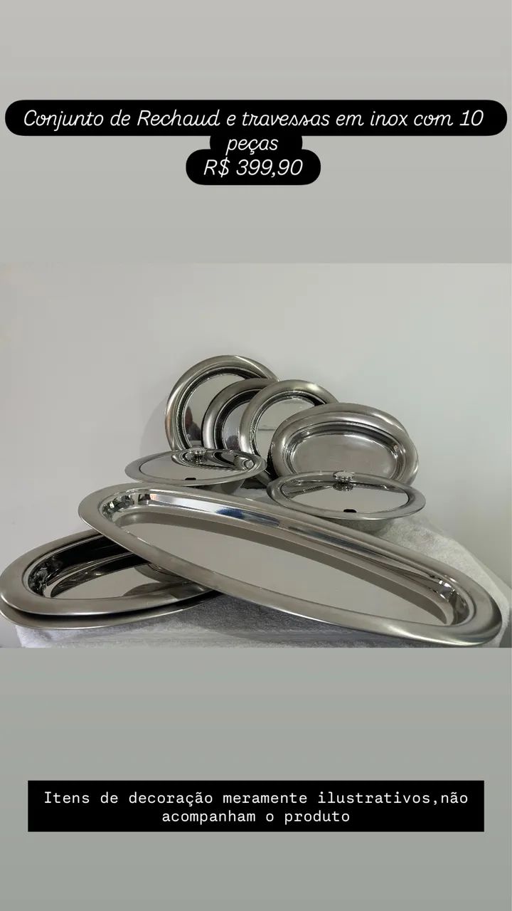 Conjunto de Réchaud com 10 peças 