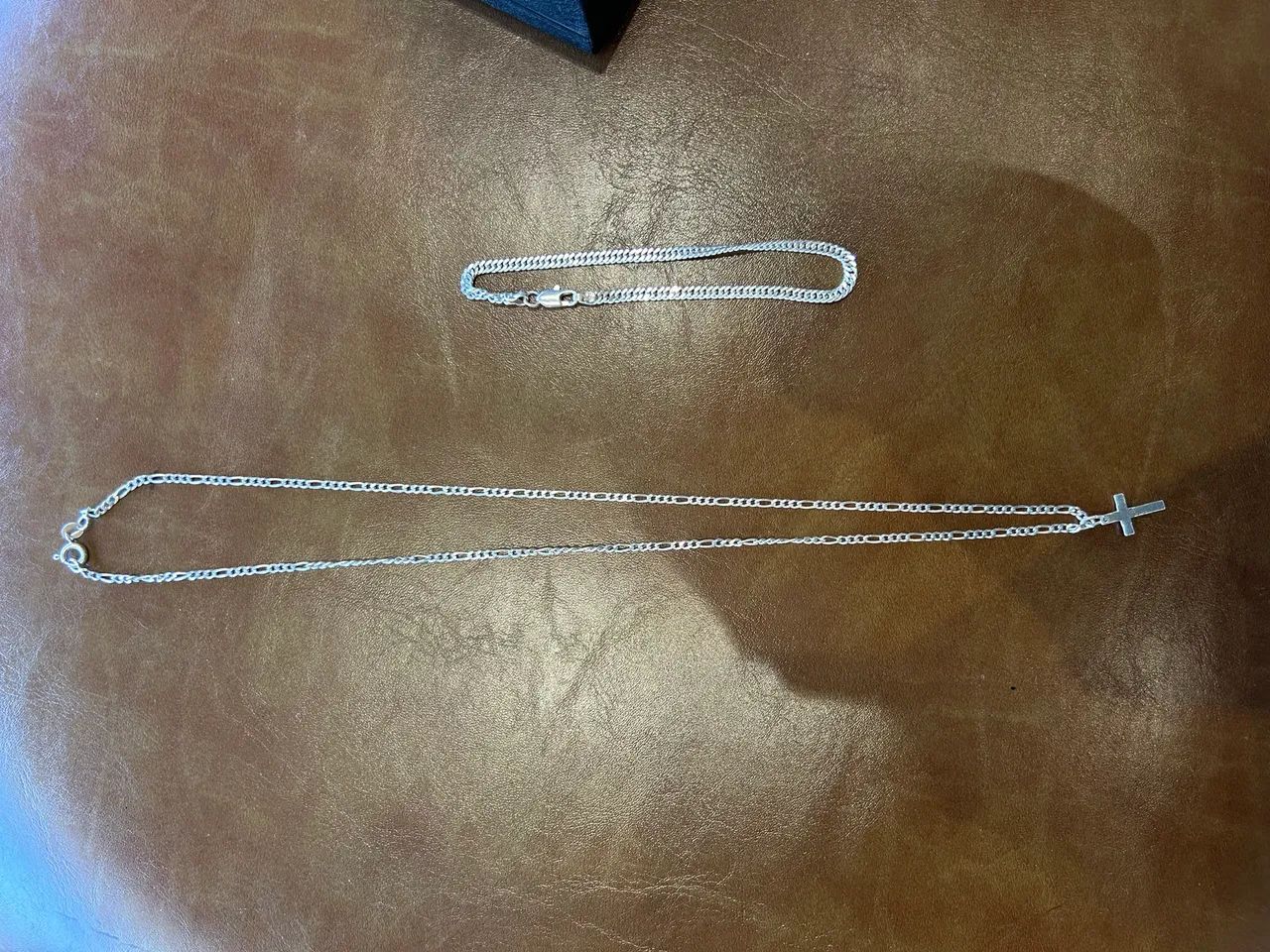Kit de prata corrente + pulseira 
