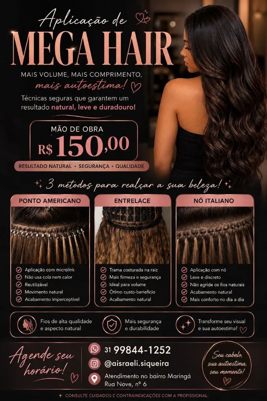 Mega hair e tranças afro