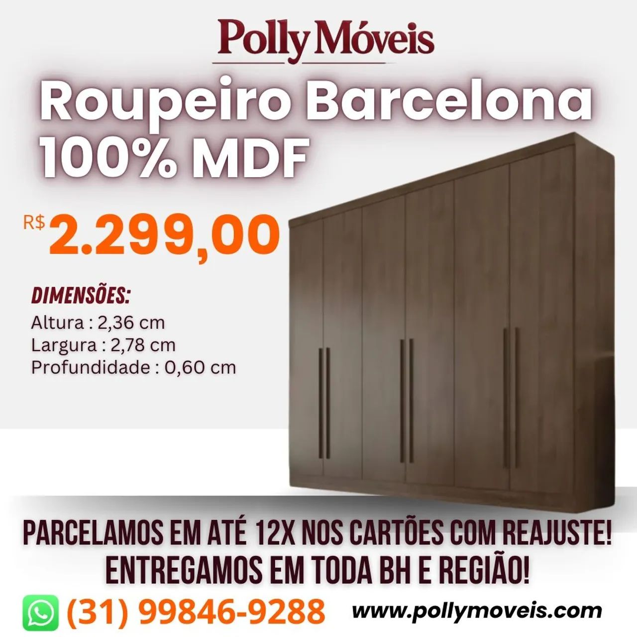 Guarda Roupa MDF! Pronta Entrega!