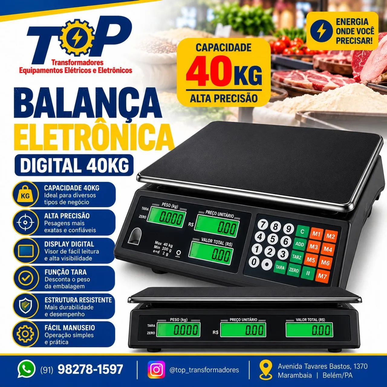 Balança 40kg Digital comercial 