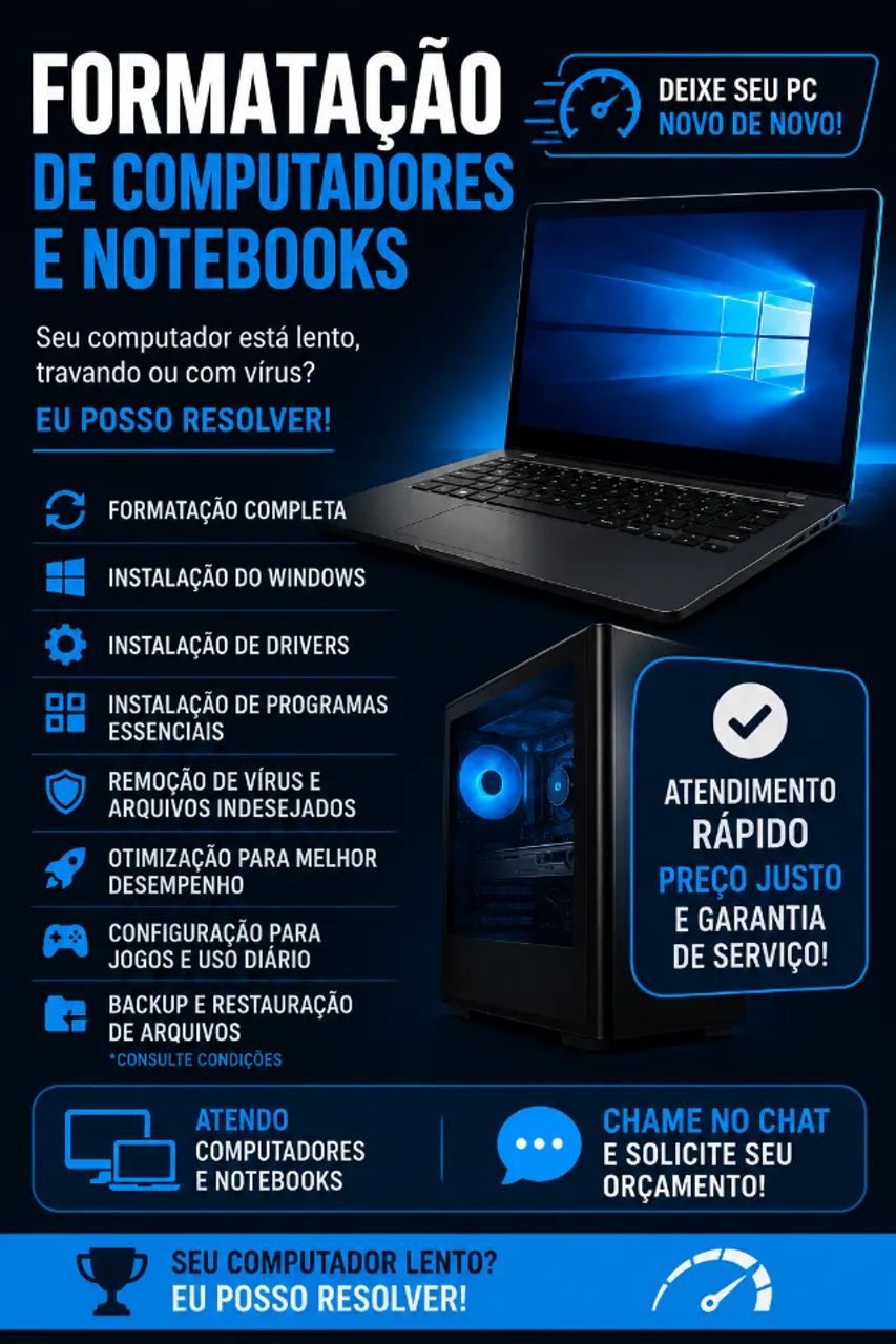 ? FORMATAÇÃO DE COMPUTADORES E NOTEBOOKS - DEIXE SEU PC NOVO DE NOVO! ?