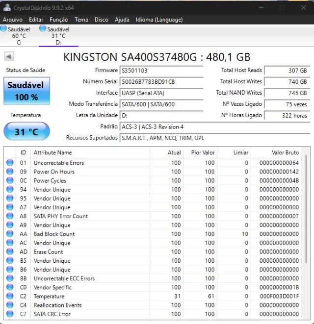 SSD 480 GB Kingston - Foto 3