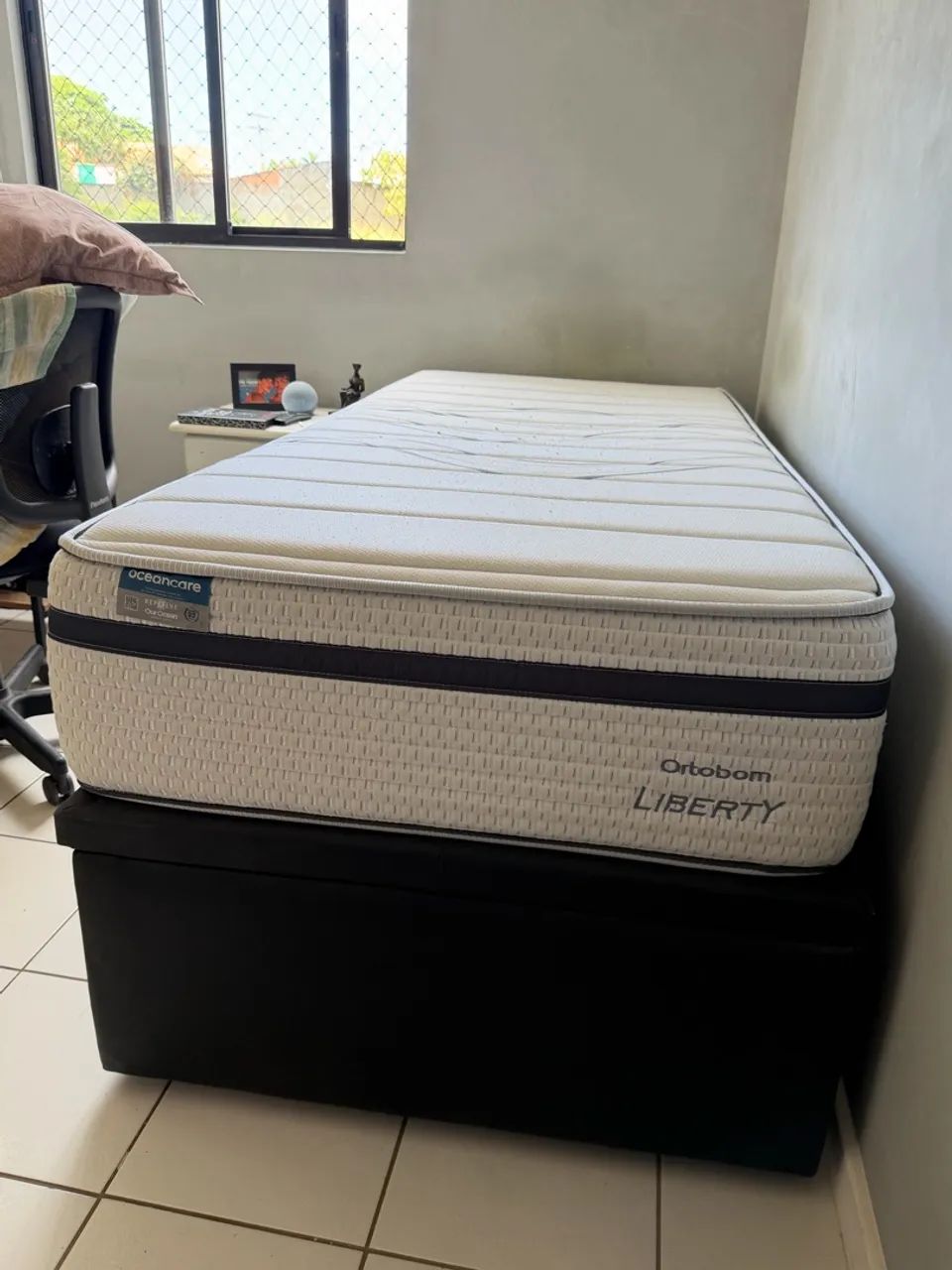 Cama baú e colchão solteiro - Ortobom - Foto 2