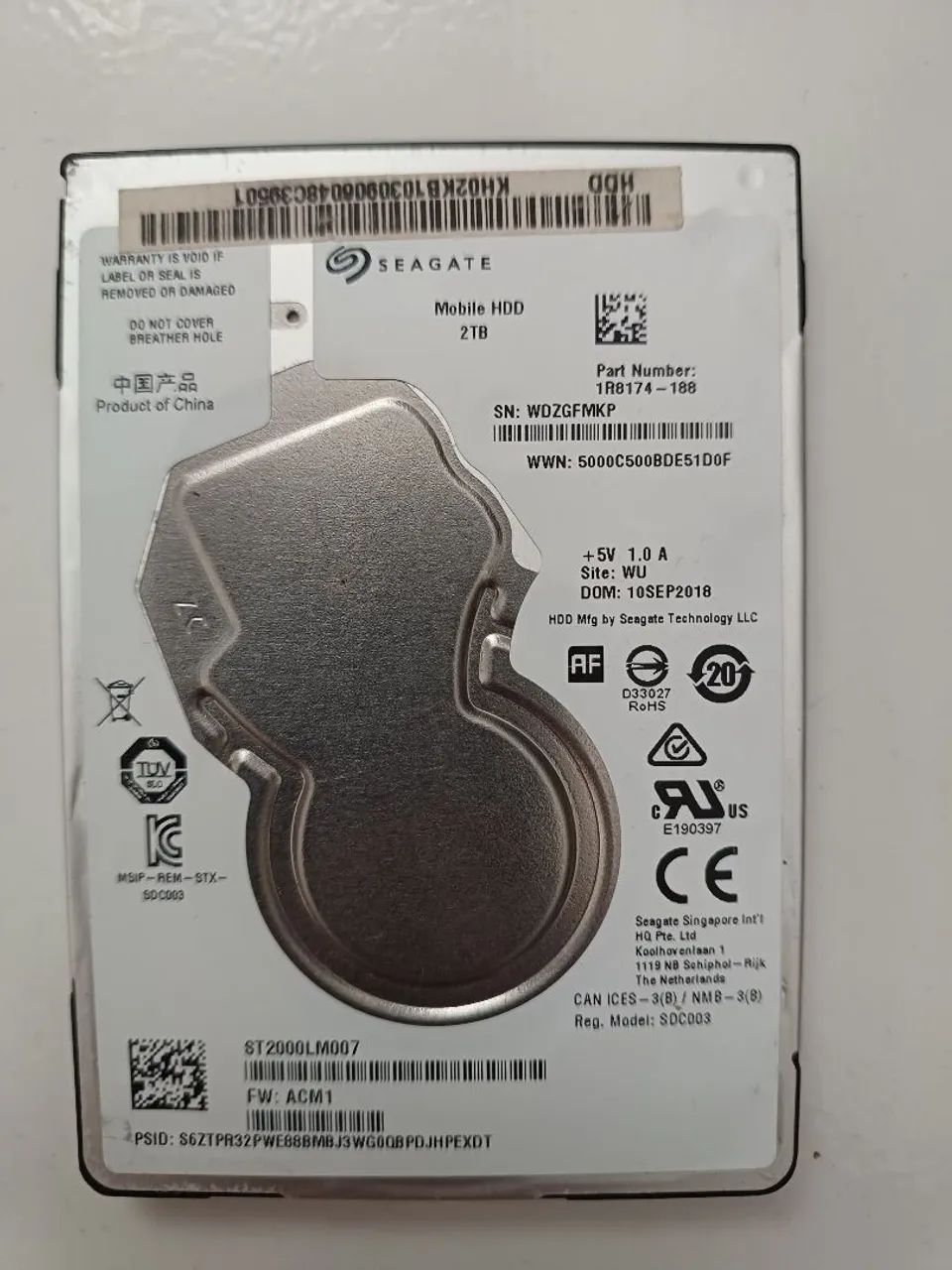 Hd 2tb seagate barrada notebook 2.5 
