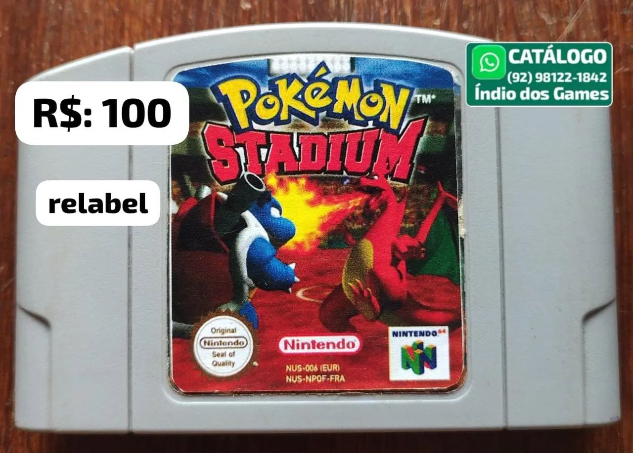 Pokemon Stadium RELABEL = R$: 100
