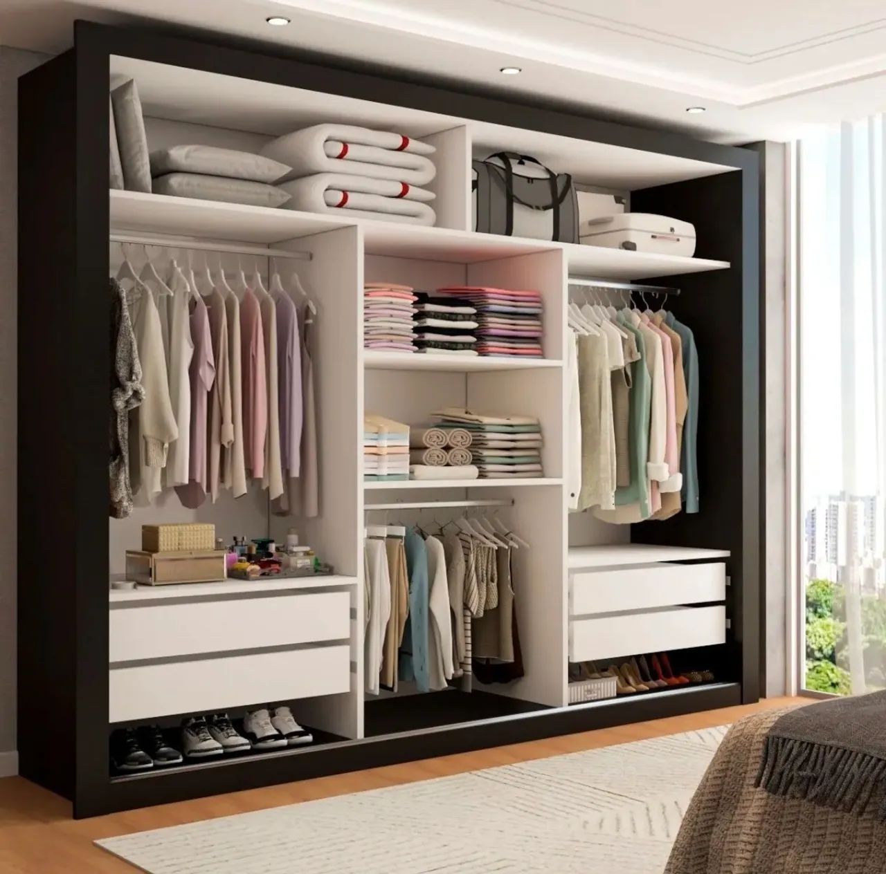Guarda roupa casal com espelho NOVO - Foto 3