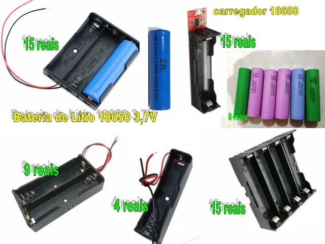 suporte e bateria 18650 Placa Usb Bluetooth - Foto 2