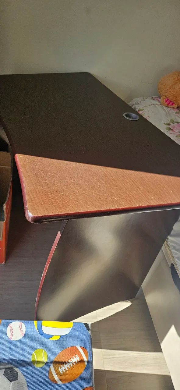 MESA DE ESCRITÓRIO SUPRA - MARROM - Foto 4