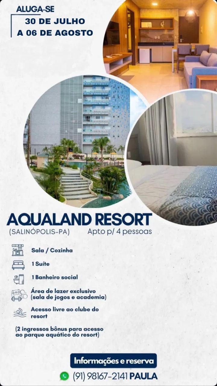 Aluga-se apto Aqualand Salinas 