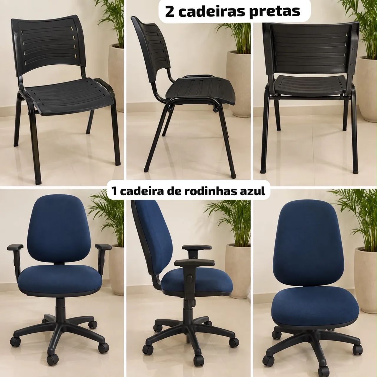 KIT COM 3 CADEIRAS - BOM ESTADO DE CONSERVAÇÃO