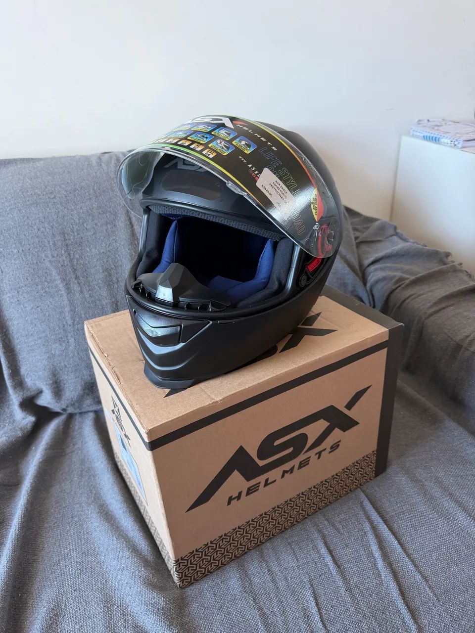 Capacete ASX Eagle Solid Fosco Preto