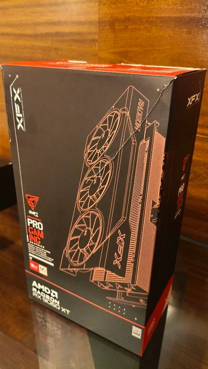 RX 9060 XT 16GB  XFX - PLACA DE VÍDEO PRETA  - Foto 4