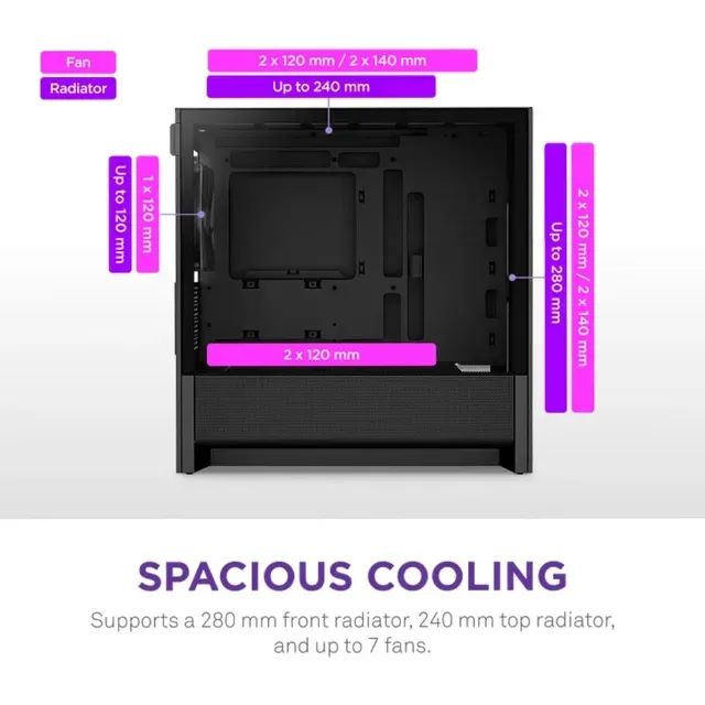 NZXT H3 FLOW GABINETE - Foto 5