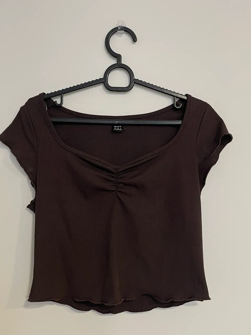 Blusa Canelada Marrom | Shein