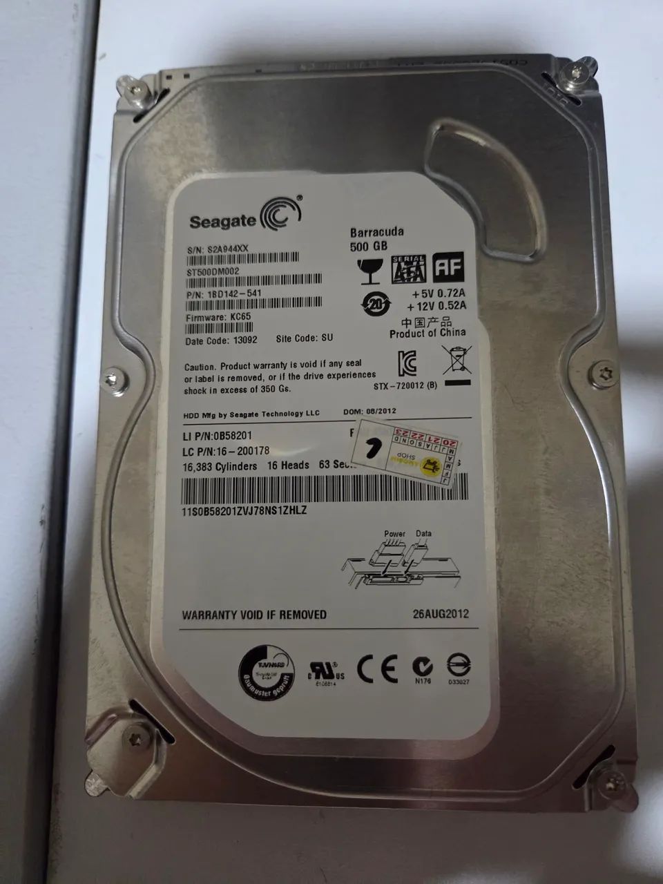 Hd seagate Barracuda 3,5 500GB Usado 